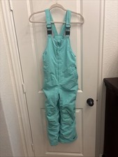 Lands' End Girls Bib Ski Snow Overall Pants Suspenders, Size 8