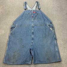 Dickies Dungarees Adult 50x9 Blue Overalls Denim Bib Work Wear Carpenter Mens