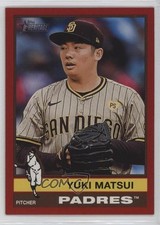 2025 Topps Heritage Red Border Yuki Matsui #358 05gv