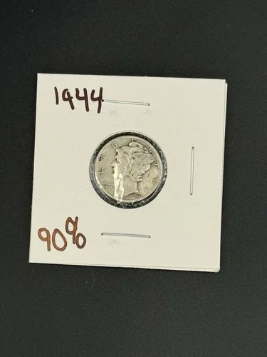 1944 Mercury Dime 10c Silver Uncirculated 10 Cents US Type Coin 90% Silver
