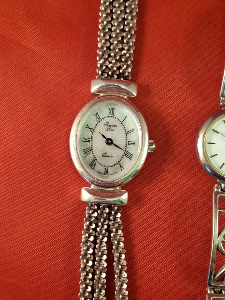 4x 925 Silver Ladies Watches Vintage Untested 5 — 第 2/4 张图片