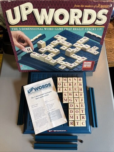 Vintage 1997 Milton Bradley UPWORDS 3-Dimensional Word Game - Complete in Box!
