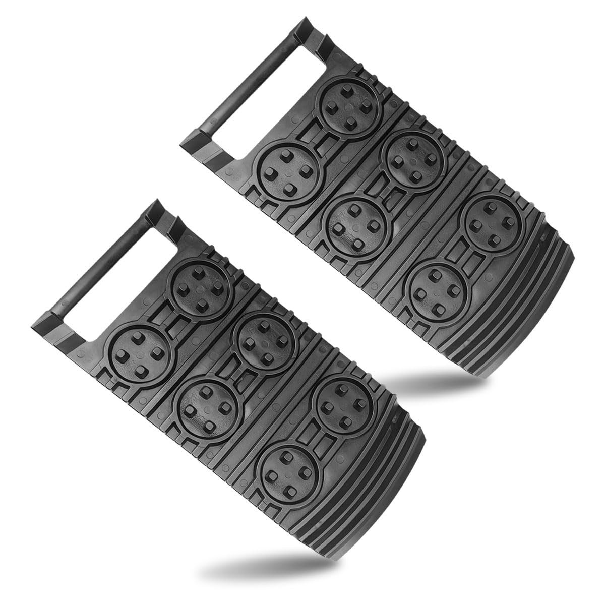 Portable Off-Road Traction Boards - Anti-Skid Pads for Ice, Mud, Snow & Sand (2P