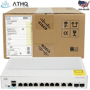 Cisco Catalyst C1000-8T-2G-L 8-Port Commutateur géré par Gigabit 2x 1G SFP/RJ-45 NEW
