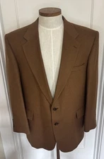 JCPenney JCP Stafford Options Brown Camel Hair Blazer Sport Coat Size 46R