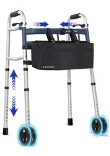 Andador bariátrico de doble rueda para personas mayores - ajustable y ligero