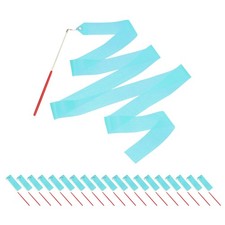 20 Pcs Dance Ribbons, 78.7" Gymnastics Ribbon Streamers, Blue Green