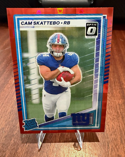 2025 Panini Donruss - Rated Rookie Cam Skattebo Optic Preview Red Pandora Prizm