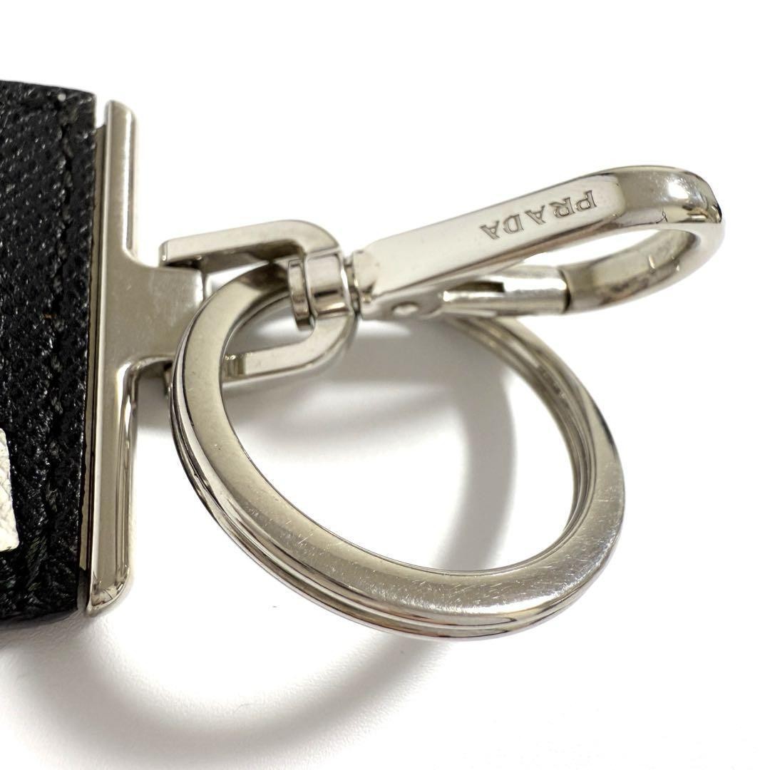 and  Prada Men s Key Holder Key Ring Bag Charm Black from japan thumbnail 6
