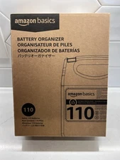 Amazon Basics Battery Organizer with Tester, 110 Batteries, Wall Mount