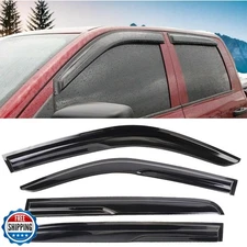 Window Visors Rain Guards for 2019-2025 Ram 1500 Crew Cab | 4-Piece Smoke Tin