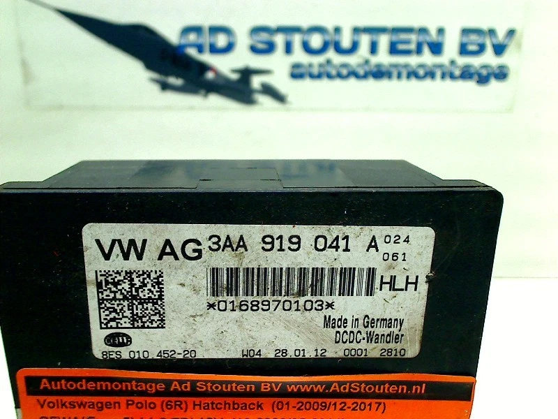 SPANNUNGSREGULATOR VOLTAGE REGULATOR Volkswagen Polo V (6R) 2012 3AA919041A — 第 3/3 张图片