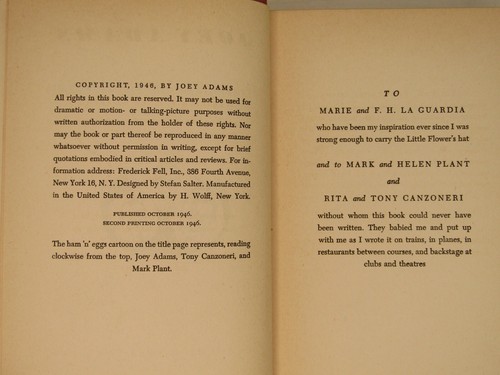FROM GAGS TO RICHES By Joey Adams 2nd Printing 1946 HC - Picture 3 of 11