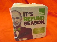LOT OF 100 H&R BLOCK IT'S REFUND SEASON ADVERTISING COASTERS