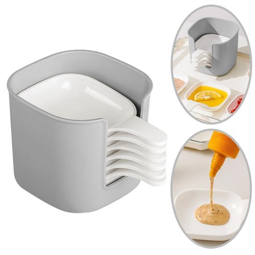 Dipping Sauce Plate and Holder Set | 6 trays | Dips and Sauces New G6X7 - Picture 11 of 11