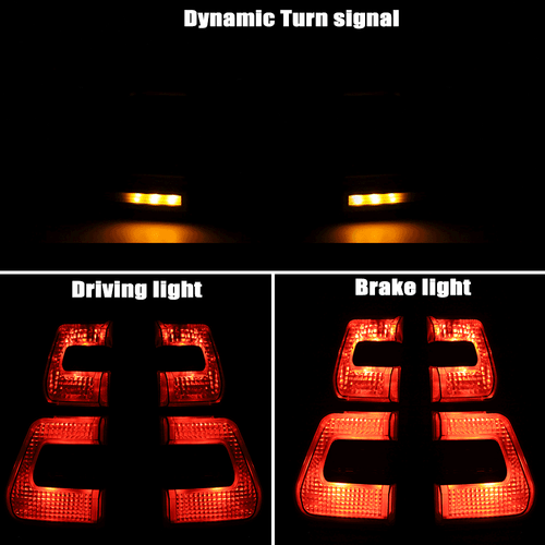 2 Smoked LED Dynamic Tail Light Lamp For Toyota Land Cruiser Prado J15 2009-2017 - Picture 2 of 12