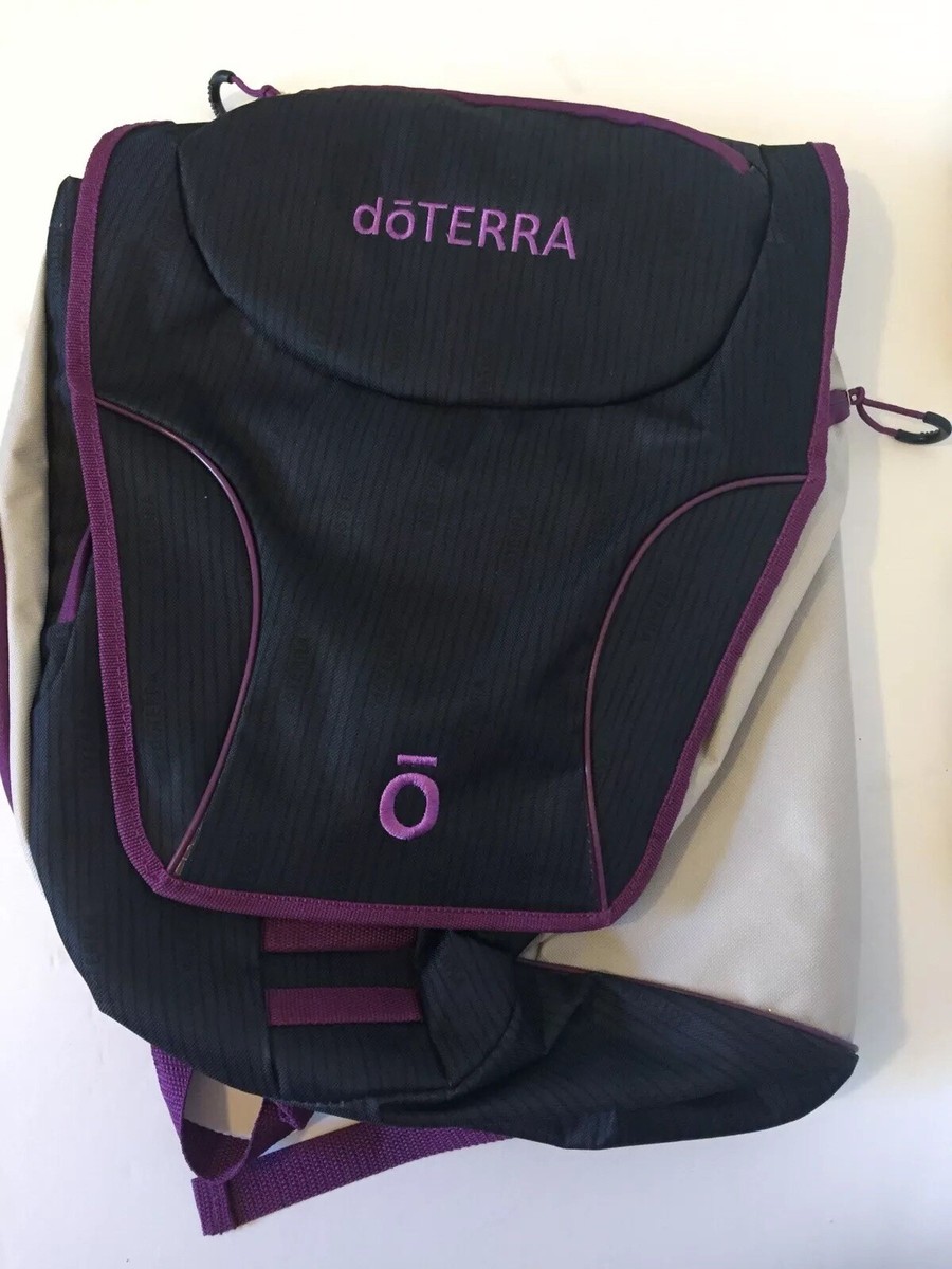 Doterra Backpack Gray Purple White Adjustable Straps  display picture 2
