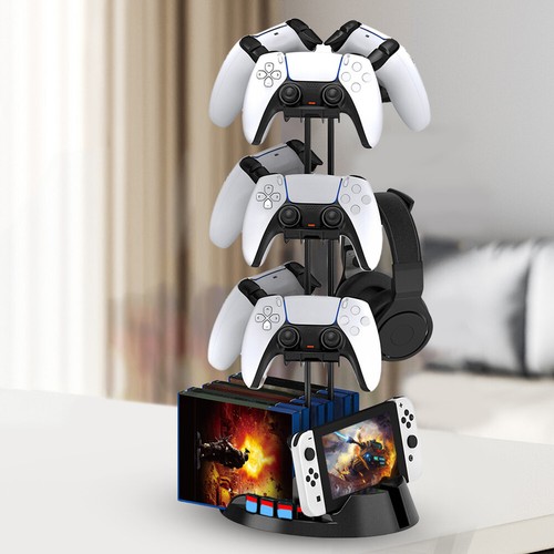 Durable 1/2/3 Tier Headset Stand for PS5/PS4/PS3/Steam/Switch Game