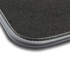 CI13-1 1stk Autoteppich Velour Premium Leder Schwarz für Citroen C1 I 2005-2014