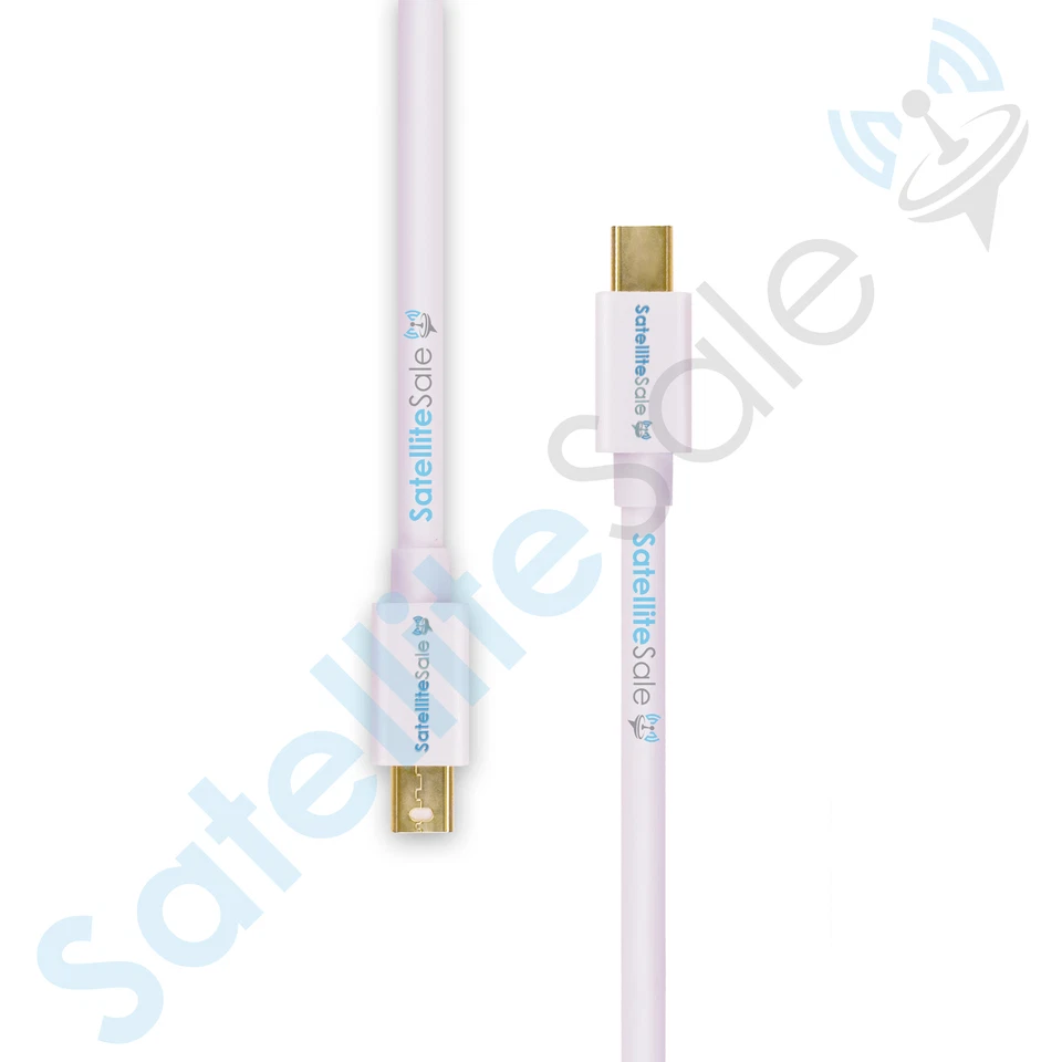 SatelliteSale Mini DisplayPort Cable Male to Male (4K/30Hz) White Cord - Image 3 of 4