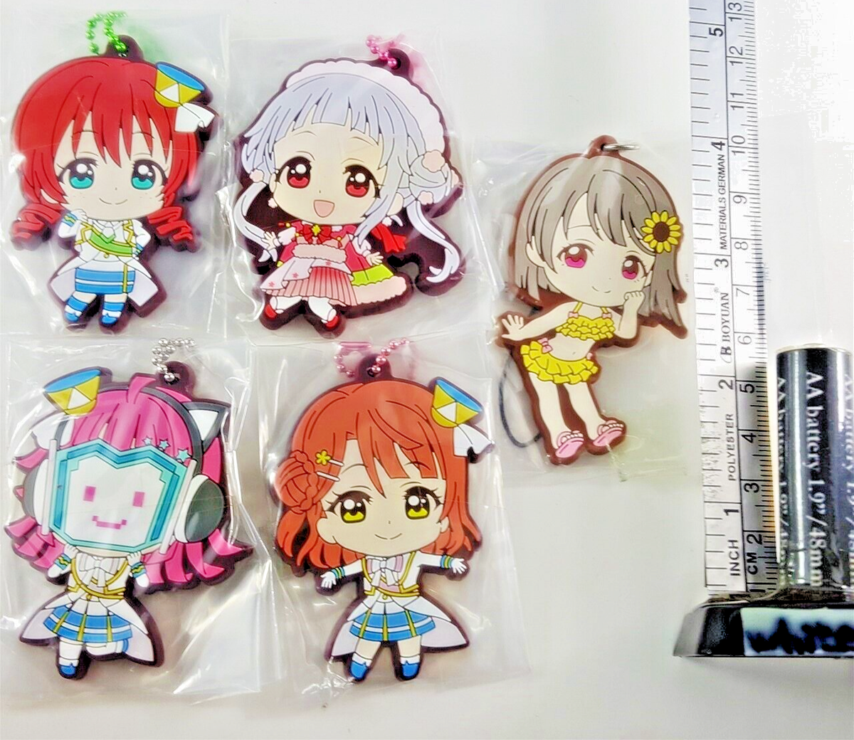Love Live! Nijigasaki Rubber Keychain set lot Rina Ayumu Emma