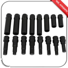 16Pcs Locking Lug Nut Master Set Wheel Lock Key Removal Tool Kit Double Hex-Head