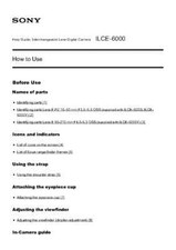 SONY ALPHA A6000 PRINTED INSTRUCTION MANUAL USER GUIDE 209 PAGES A5