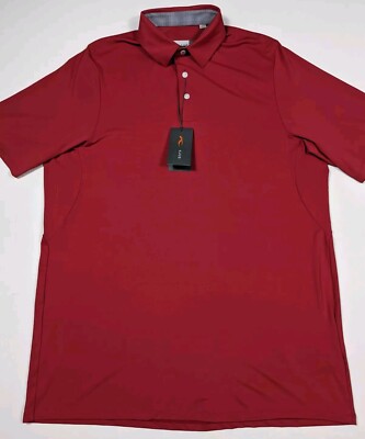 Kjus Soren Golf Polo Red SS Performance Comfort Fit UPF 50+ Men's