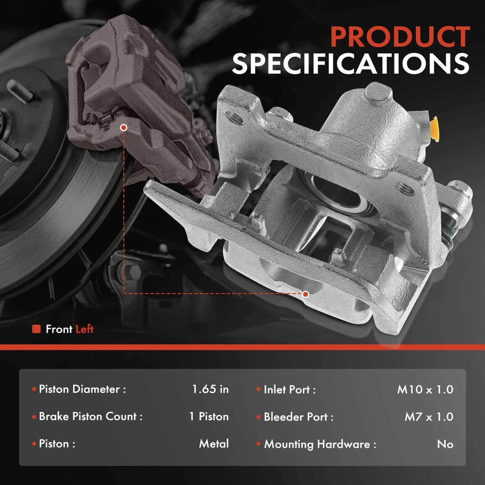 Pinza de freno de disco con soporte delantero izquierdo para Smart Fortwo 2008-2016 4514210198 Foto 2 de 4
