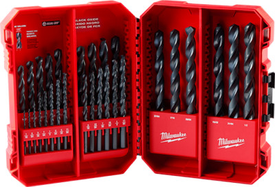 48-89-2802 Milwaukee Drill Bit Set 1/16-1/2 x 64ths Thunderbolt 29pc Black Oxide