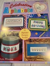 Leisure Arts 13 Holiday Alphabets Cross Stitch Patterns Booklet