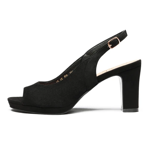 Women Low Chunky Heel Sandals Peep Toe Slingback Platform Dress Pump Shoes - Picture 11 of 26