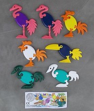 Kolorowy świat ptaków 1997 D Wybór z ulotką do opakowania Twardy plastik Puzzle wtykowe Jajko niespodziane