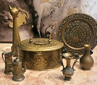 Vintage Solid Brass Collection Decor Tabletop Bookshelf Display Lot of 7