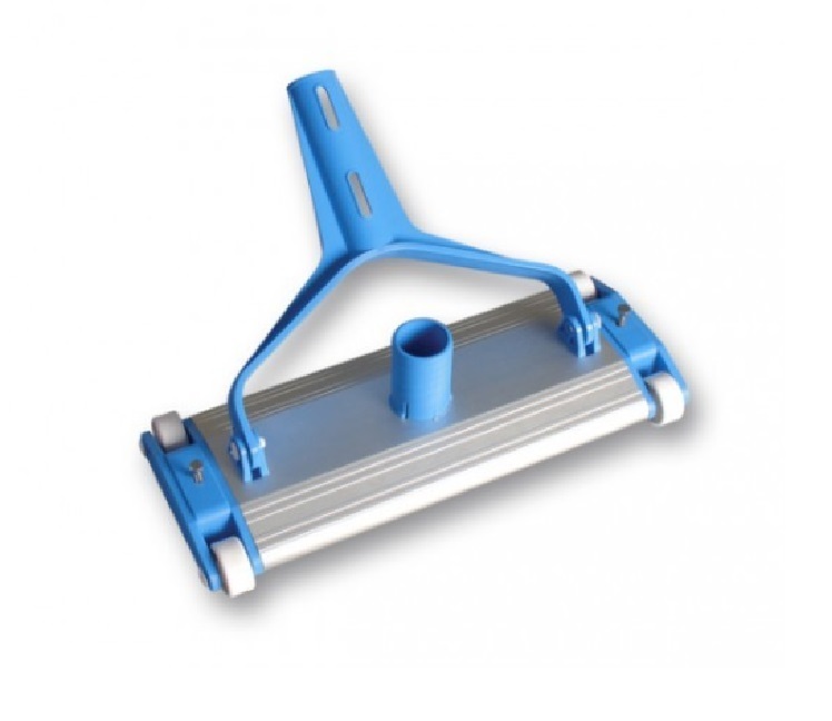 Carro limpiafondos piscina aluminio 4 ruedas y cepillo de arrastre (ver info)