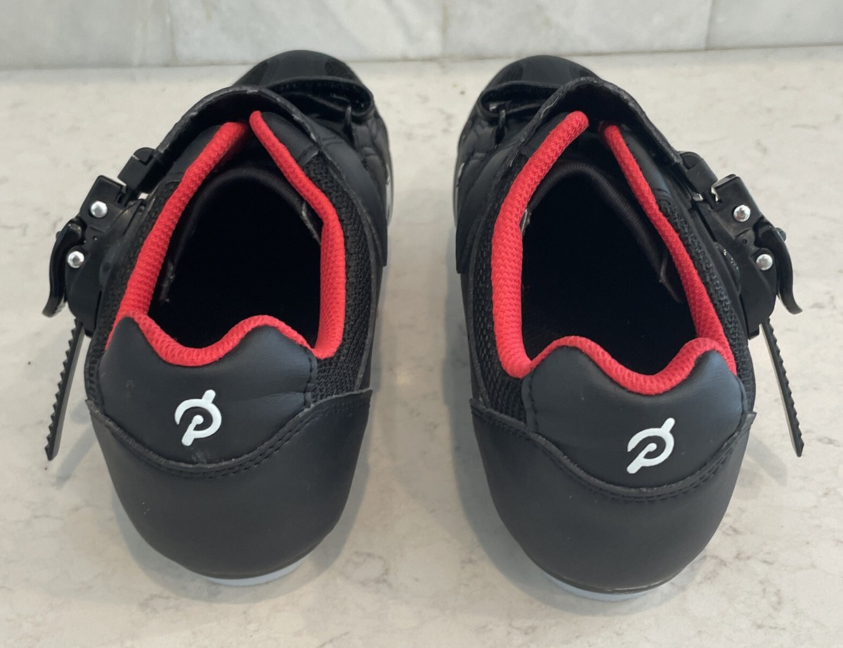 Chaussures De Cyclisme Peloton, Noir/rouge, Femme, EU 38 / US 7, Clips Automatiques