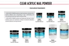 Mia Secret Clear Acrylic Powder 0.25 oz To 1.5 lb - CHOOSE YOUR SIZE