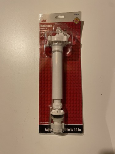 Ace Adjustable Ballcock, Adjust 10-14 in., Plastic, White, Part #4299749 - 第 1/10 張圖片