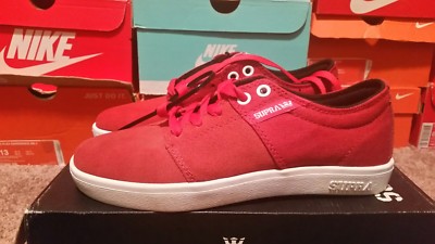 Supra Stacks Red / White Terry Kennedy Skateboarding Shoes Size