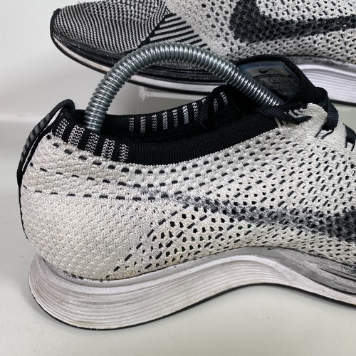 Nike Flyknit Racer Trainers UK 7.5 Black White Tongue 2014 Racing 526628-002 - Picture 7 of 24