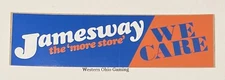 Jamesway Department Store "The More Store" We Care Bumper Sticker NEW READ