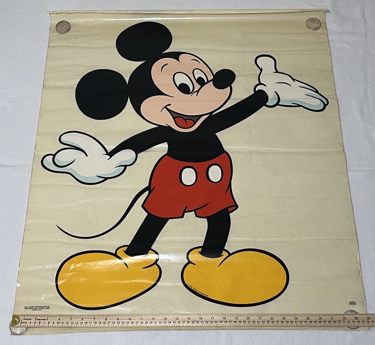 Vintage 1970's Disney Mickey Mouse Large Decal Poster 30” x 36” | eBay