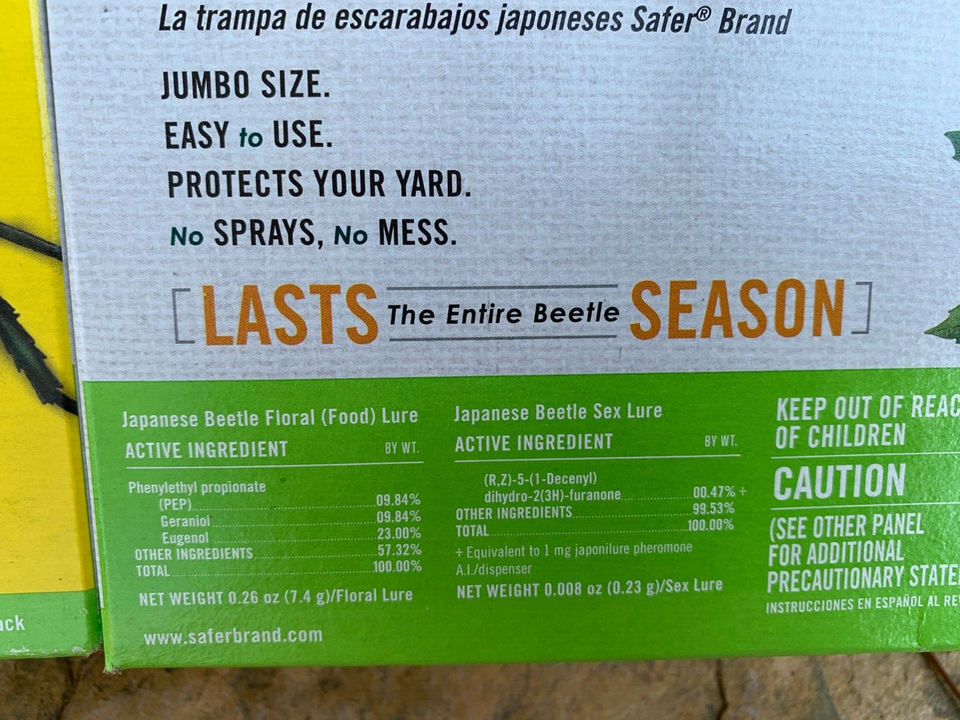 3 PACK Japanese Beetle Trap All Natural Best Working Bait Lure Kill