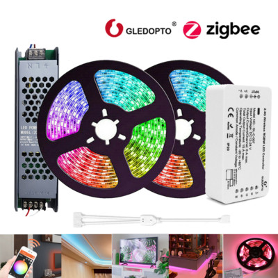20M Zigbee 3.0 RGBW RGBWW LED Stripe Streifen 12V 5050 Lichtband Fr Alexa Google
