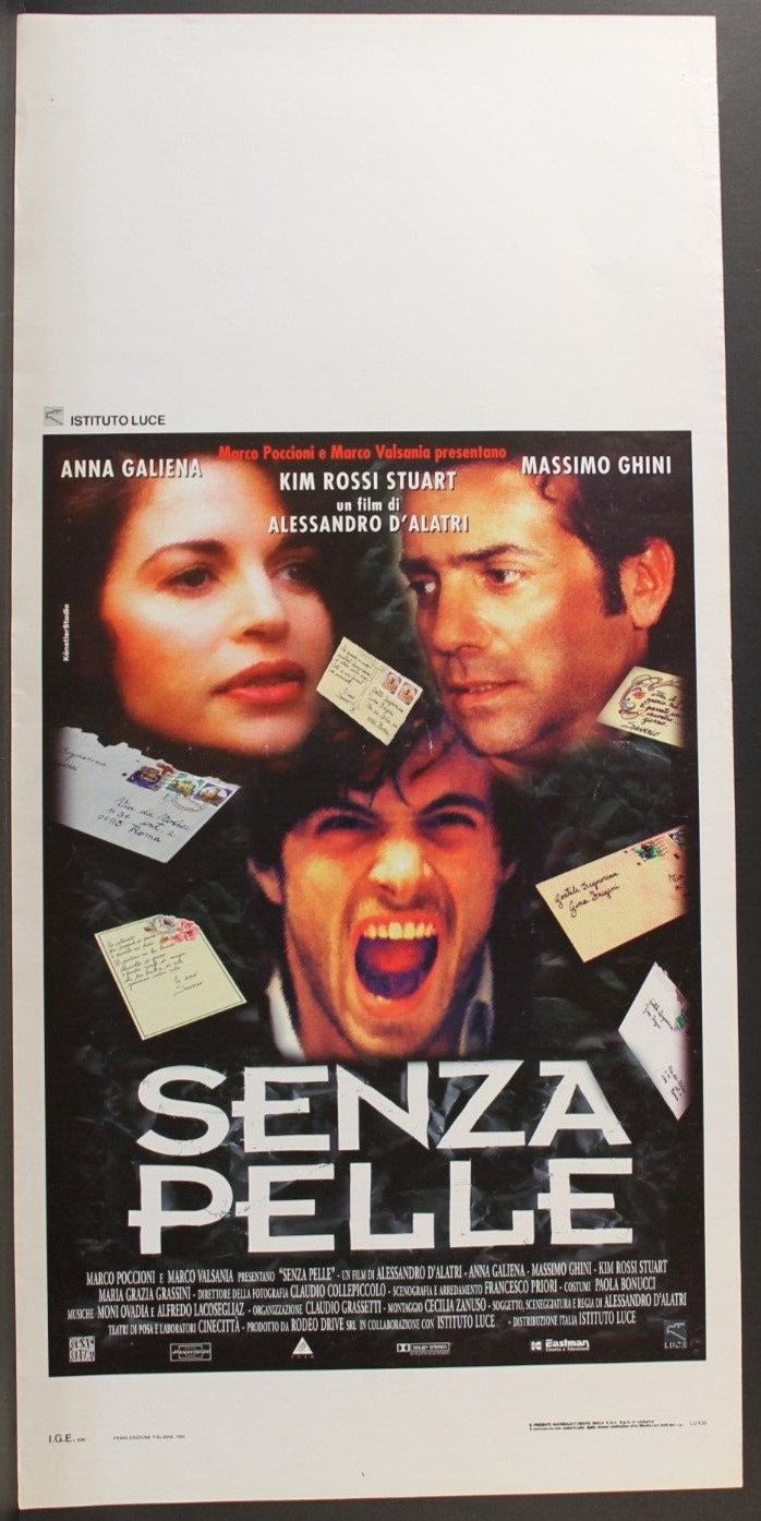 Locandina originale film Senza pelle (1994) - Regia di Alessandro D'Alatri