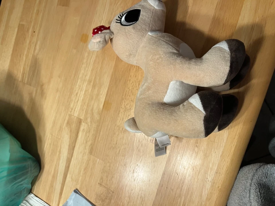 Arco de felpa Rudolph el reno nariz roja Clarice luces sonido funciona usado en excelente estado Foto 4 de 4