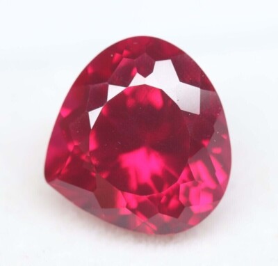 Mozambique Pigeon Blood Ruby 9.95 Ct Faceted Pear Shape Certified Loose Gemstone