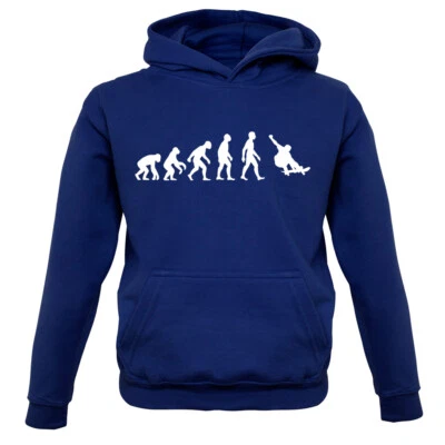 DRESSDOWN Evolution of Man Skateboard - Felpa con cappuccio per bambini skate pattinaggio skateboard skater