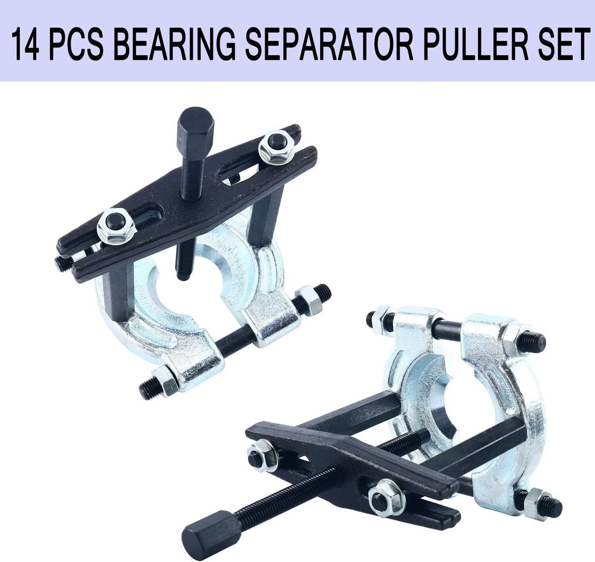 Bearing Splitter Heavy-Duty 14-Piece Bearing Puller Kit &ndash; Effortless Removal For Gears, Pulleys &amp; Bearings (5 Ton Capacity) Tool Set Mechanics Kit