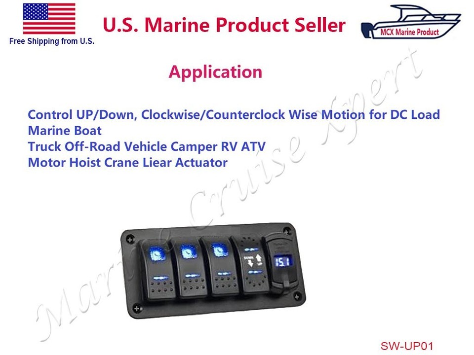 Up Down Toggle Rocker On Off On Switch Marine Boat Car Truck Trail ATV ...